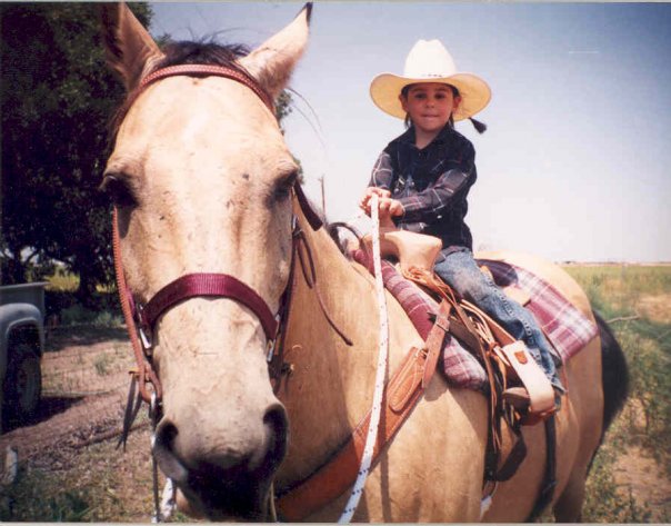 Clayburn on a horse.